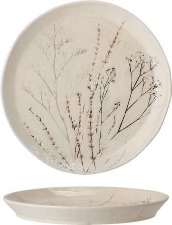 Speiseteller Steingut Bea Natur Bloomingville – Handgemalt Unikat