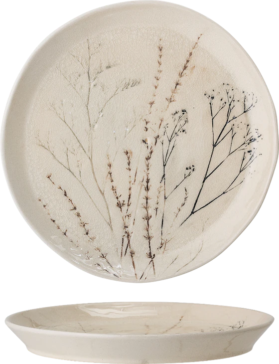 Speiseteller Steingut Bea Natur Bloomingville – Handgemalt Unikat