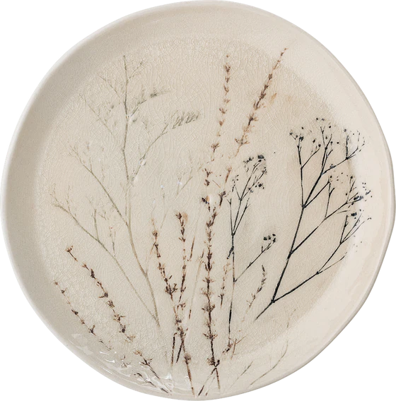 Speiseteller Steingut Bea Natur Bloomingville – Handgemalt Unikat