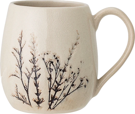 Trinkbecher Steingut Bloomingville Bea Natur – Unikat, 400 ml