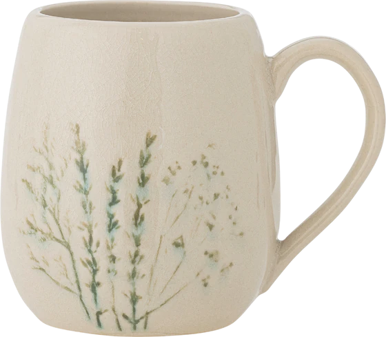 Trinkbecher Steingut Bloomingville Bea Natur – Unikat, 400 ml