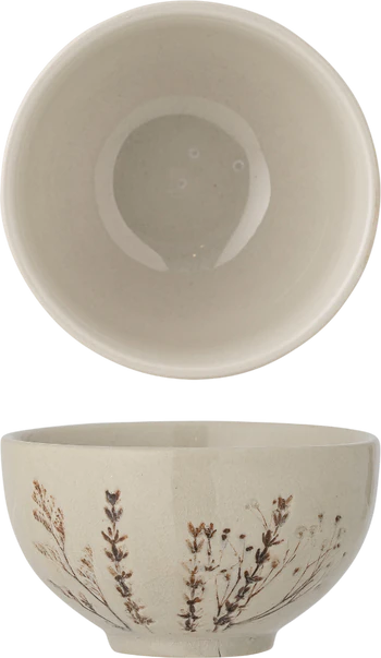 Steingutschale Bloomingville Bea Natur – Handbemalt, Unikat