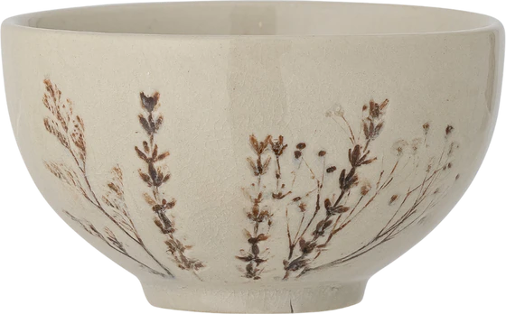 Steingutschale Bloomingville Bea Natur – Handbemalt, Unikat