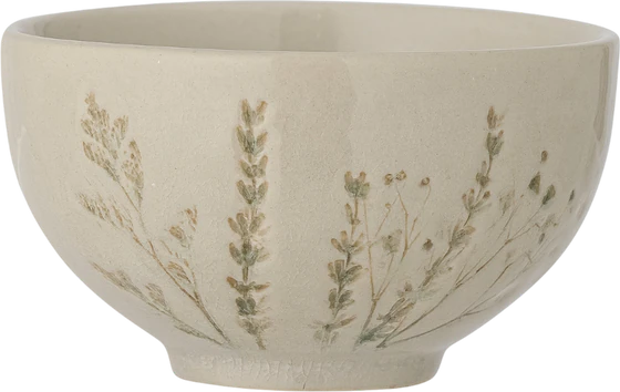 Steingutschale Bloomingville Bea Natur – Handbemalt, Unikat