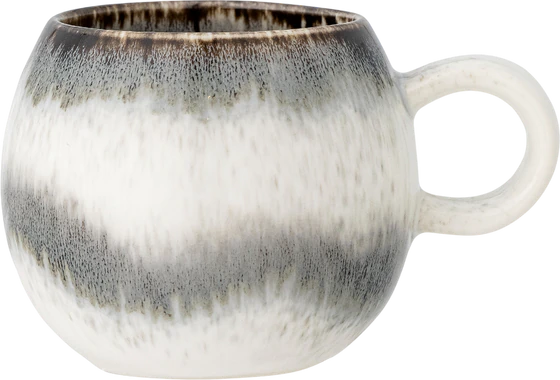 Kaffeetasse Steingut Bloomingville Paula Grau – Handglasiert