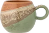 Kaffeetasse Steinzeug Bloomingville Paula Grün Handbemalt