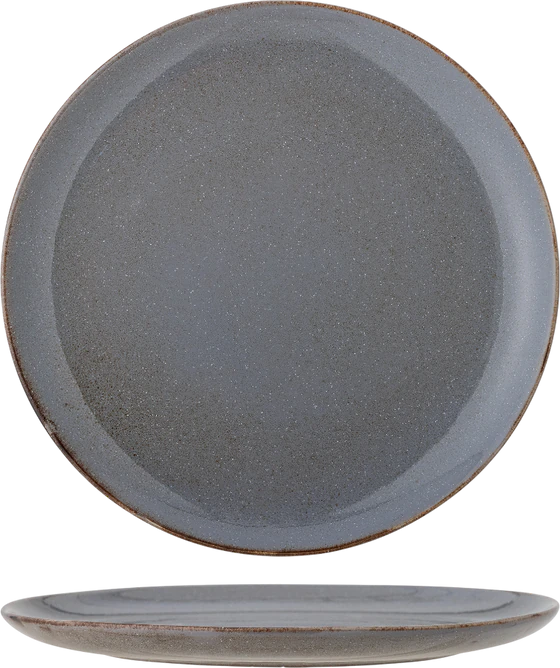 Speiseteller Bloomingville Sandrine Grau Steingut Unikat
