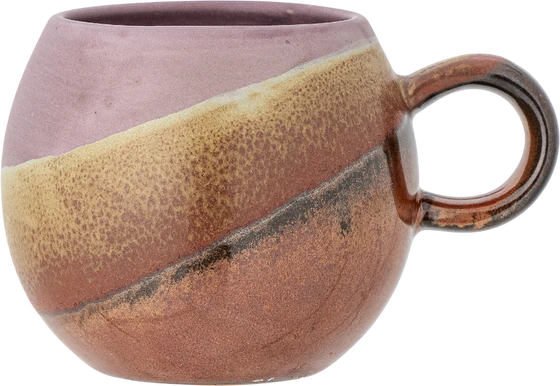 Tasse aus Steinzeug Bloomingville Paula Violett Unikat