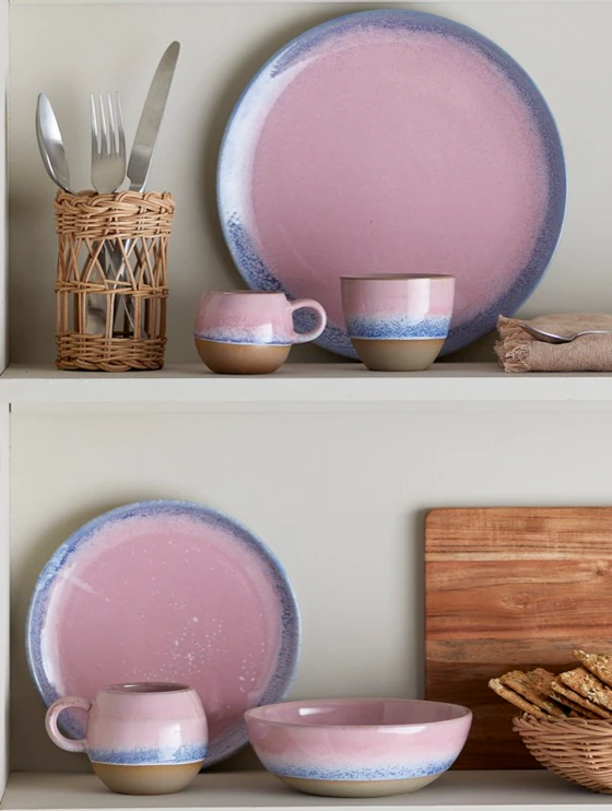 Speiseteller Steingut Bloomingville Paula Rosa Unikat