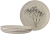 Speiseteller-Set Steingut Bloomingville Bea Natur Craquelé