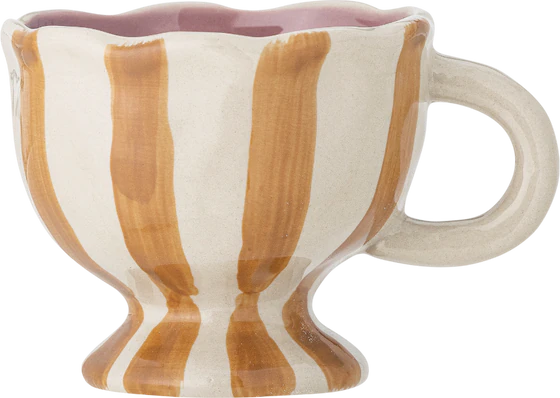 Steingut-Tasse Bloomingville Willa Braun – Handbemalte Unikate