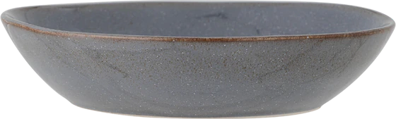 Tiefer Speiseteller Bloomingville Sandrine Grau Steingut Unikat