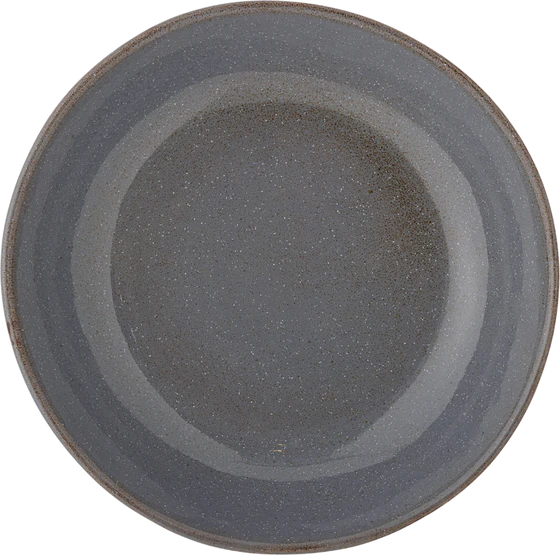 Tiefer Speiseteller Bloomingville Sandrine Grau Steingut Unikat