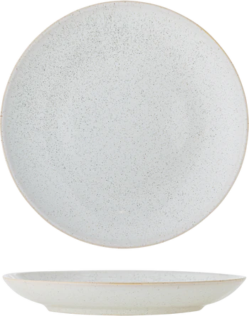 Tiefer Suppenteller Bloomingville Addison Weiß Steingut 22cm