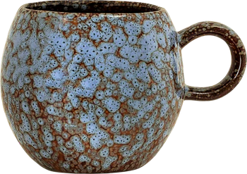 Kaffeetasse Steinzeug Blau Bloomingville Paula – Unikat Glasur