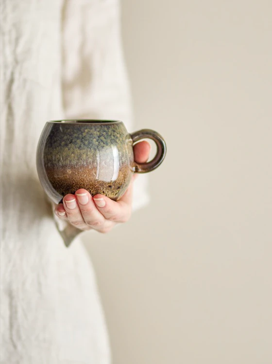 Kaffeetasse Bloomingville Paula Braun Steingut Retro-Design