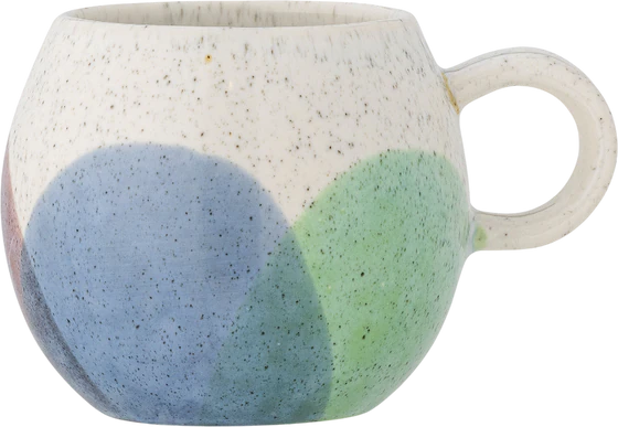 Kaffeetasse Bloomingville Paula Blau Steingut Unikat