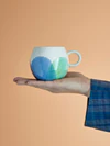 Kaffeetasse Bloomingville Paula Blau Steingut Unikat