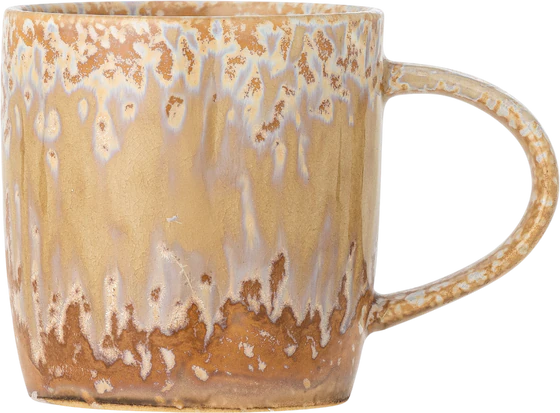 Trinkbecher Steingut Bloomingville Milani Natur – Unikat-Design