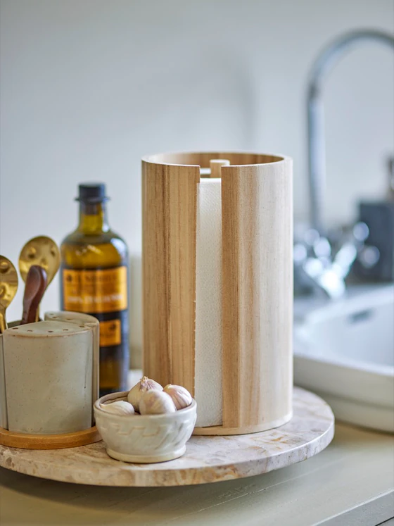 Küchenrollenhalter Paulownia Natur Bloomingville Celian leicht