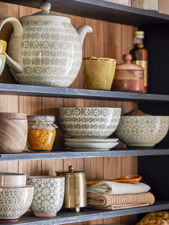 Teekanne Steingut Bloomingville Karine Grau 1200ml Skandi-Chic