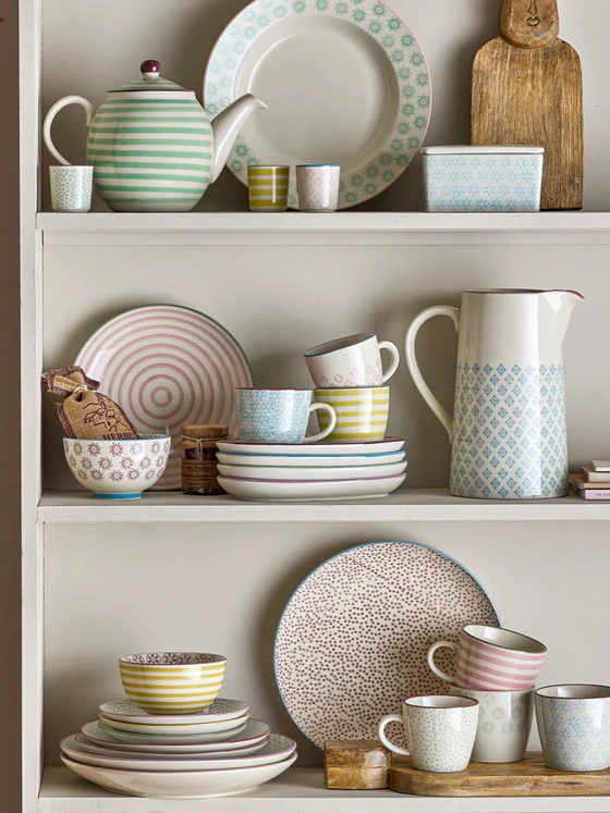 Set aus Eierbechern Bloomingville Patrizia Gelb Steingut 3er