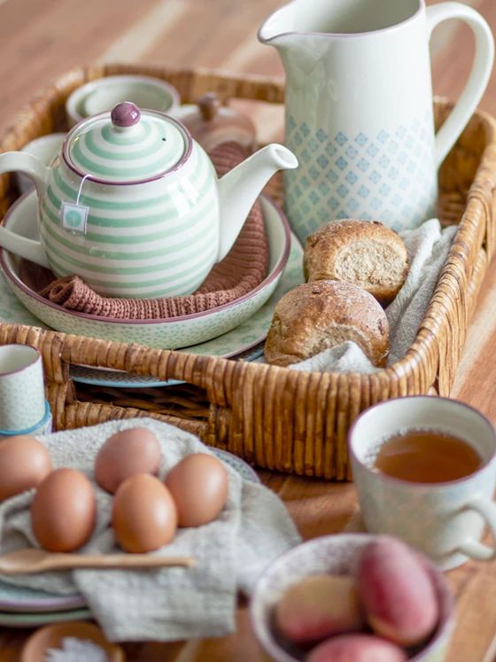 Set aus Eierbechern Bloomingville Patrizia Gelb Steingut 3er