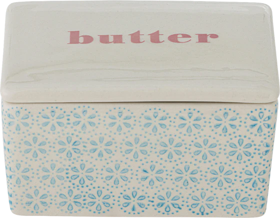 Butterdose Steingut Bloomingville Patrizia Blue – Handglasiert
