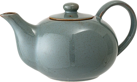 Teekanne Steingut Grün Bloomingville Pixie – Handgefertigt Unikat