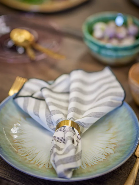 Serviettenring-Set Bloomingville Laurie Gold Messing 4er-Set