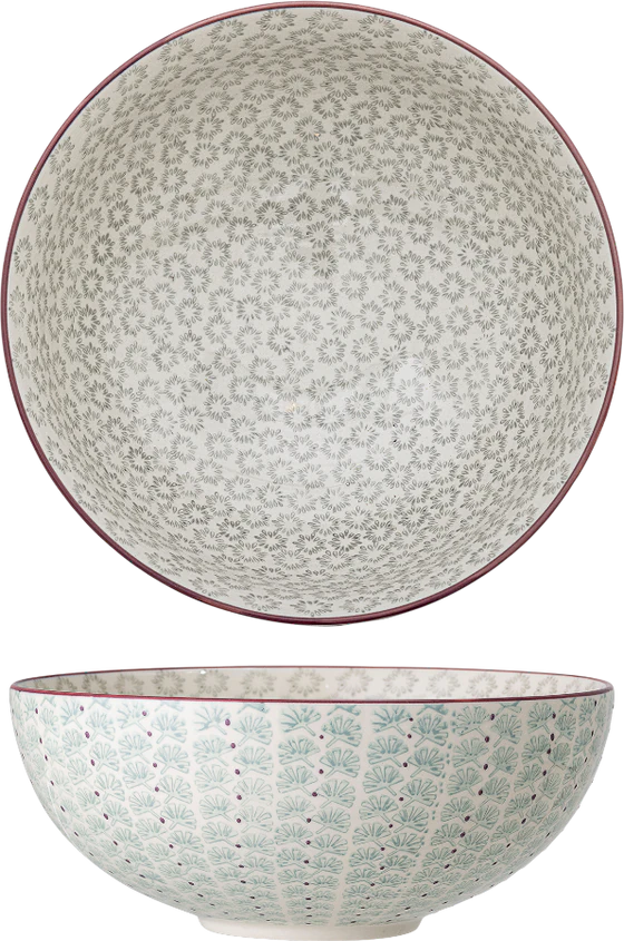 Servierschale Steingut Grün Bloomingville Maya – Skandinavisches Design