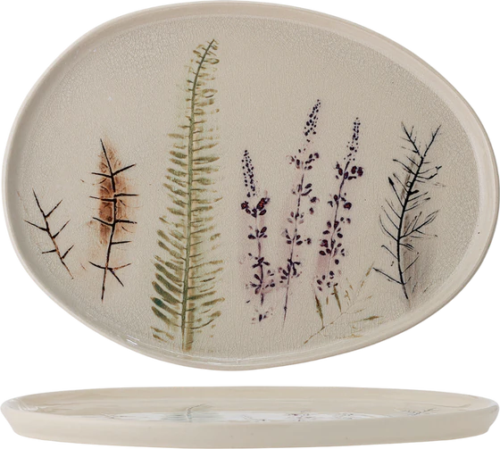 Servierplatte Steingut Bloomingville Bea Natur – Einzigartiges Design