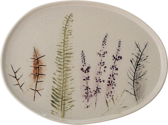 Servierplatte Steingut Bloomingville Bea Natur – Einzigartiges Design