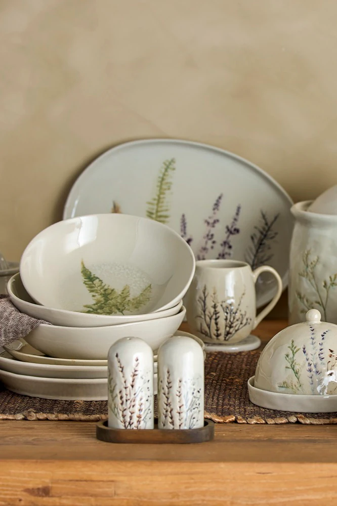 Servierplatte Steingut Bloomingville Bea Natur – Einzigartiges Design