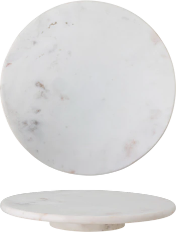 Servier-Drehteller Bloomingville Ellin Weiß Marmor 35,5 cm