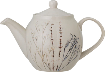 Teekanne aus Steingut Bloomingville Bea Natur Unikat 1200ml