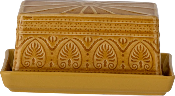 Butterdose Bloomingville Rani Gelb Steingut Unikat-Design