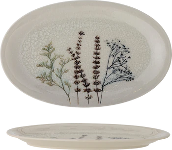 Servierplatte Steingut Natur Bloomingville Bea Unikat Design