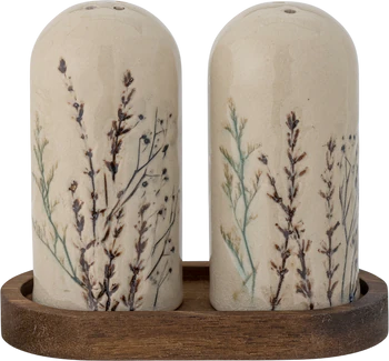 Salz- und Pfefferstreuer-Set Bloomingville Bea Natur Steingut Unikat