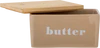 Butterdose Bloomingville Hanyu Braun Steingut Bambusdeckel