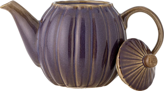 Teekanne aus Steingut Bloomingville Latina Violett 1,2L Vintage