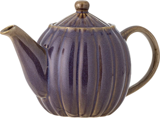 Teekanne aus Steingut Bloomingville Latina Violett 1,2L Vintage