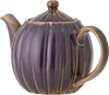 Teekanne aus Steingut Bloomingville Latina Violett 1,2L Vintage