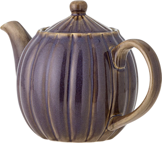 Teekanne aus Steingut Bloomingville Latina Violett 1,2L Vintage