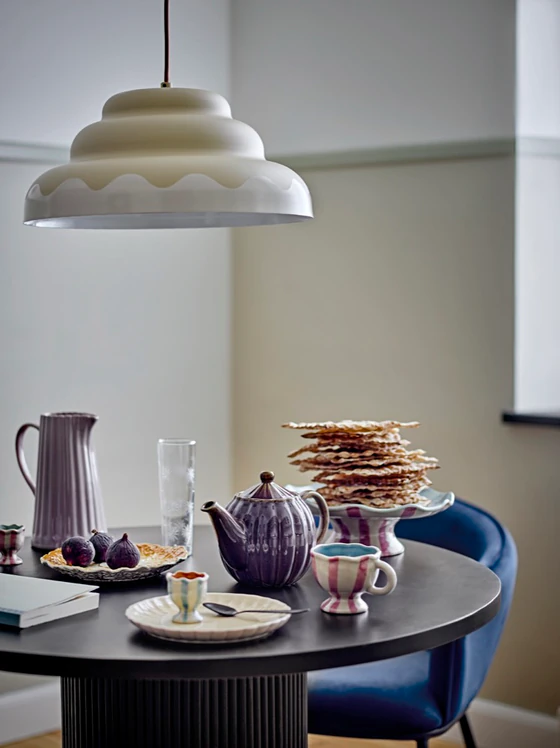 Teekanne aus Steingut Bloomingville Latina Violett 1,2L Vintage