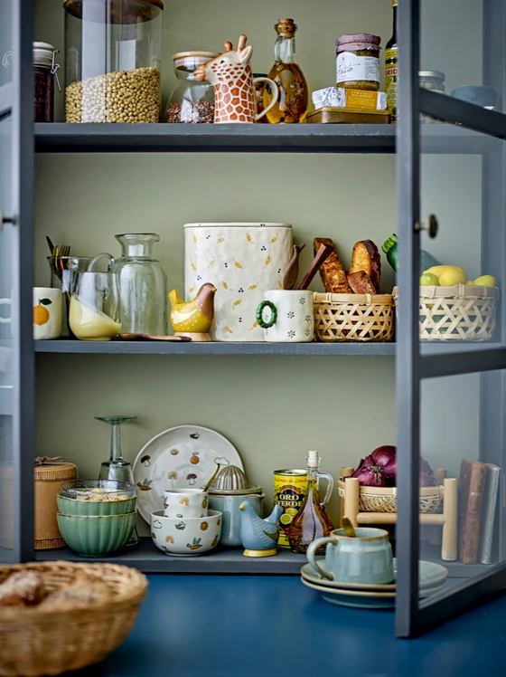 Eierbecher-Set Vogel Blau Steingut Bloomingville – Handbemalt