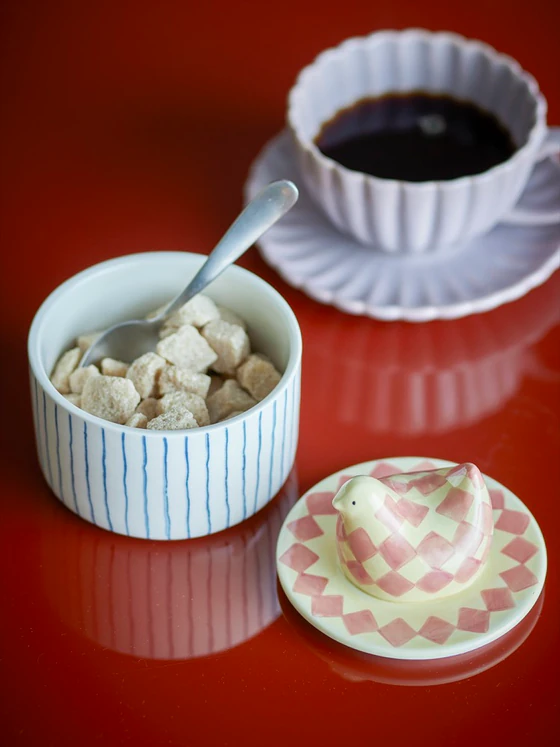 Vorratsdose Bloomingville Biona Rose Steingut Unikat Design