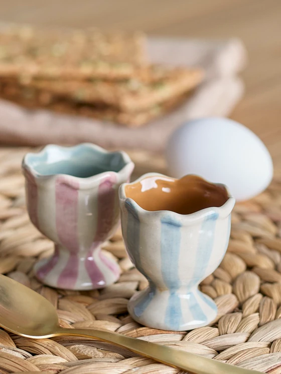 Eierbecher Set Bloomingville Willa Rose Steingut Vintage-Design