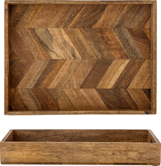 Serviertablett Mangoholz Bloomingville Katalyn Unikat Natur