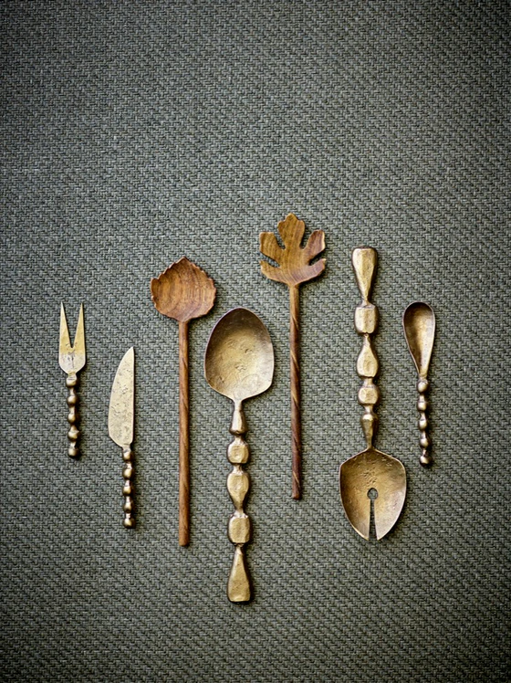 3-teiliges Käsebesteck-Set Bloomingville Haolin Brass – Elegant & Skandinavisch